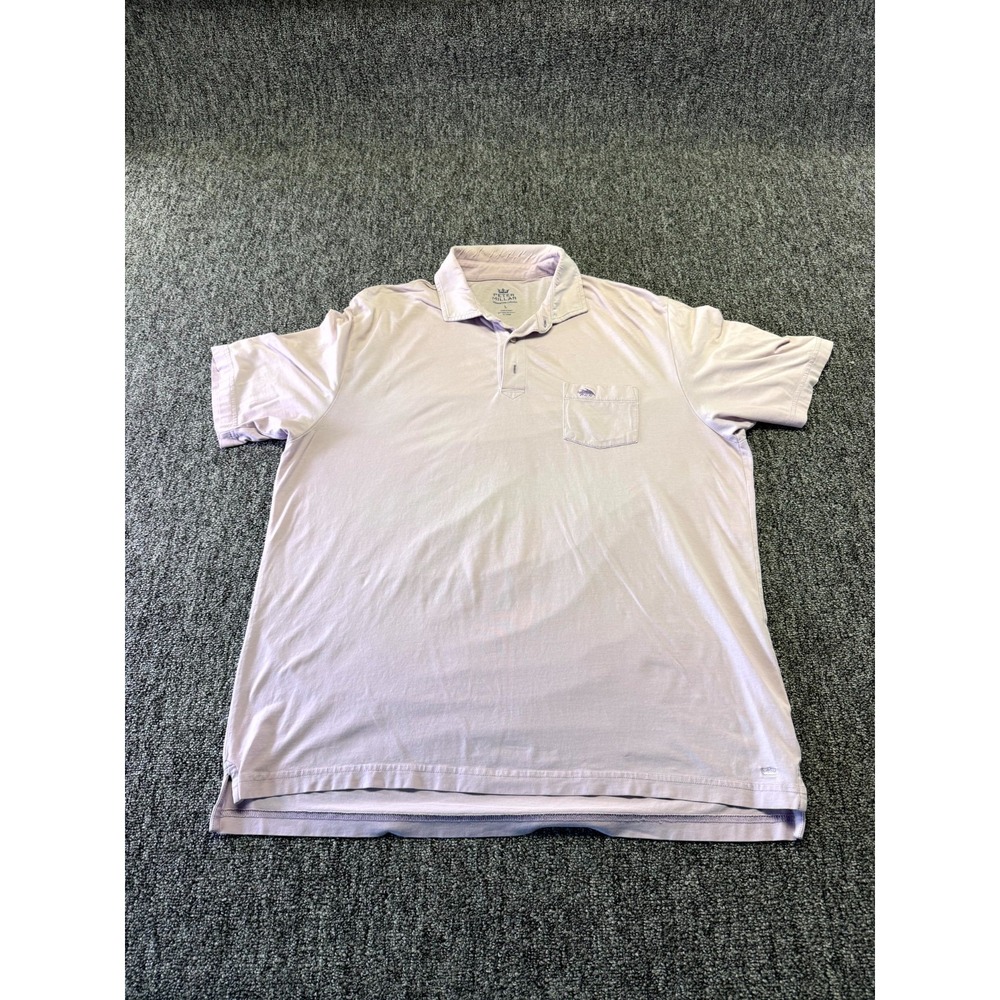 Peter Millar Polo Shirt Mens L Light Purple Cotton Golf Performance Tennis Tail